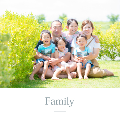 家族撮影 撮影メニュー